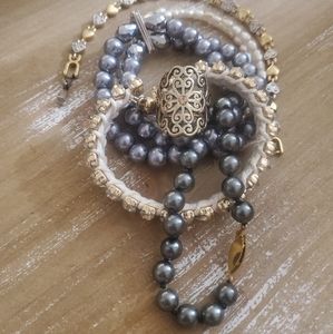 4 antique shopped bracelets and one ring(size 6-7)